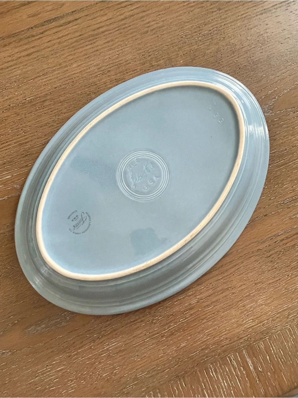 Fiesta Periwinkle Blue Oval 13.5” Ceramic Serving Platter